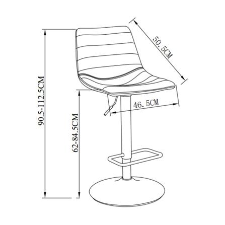 เก้าอี้บาร์ FURDINI TWIST สีน้ำตาล_10