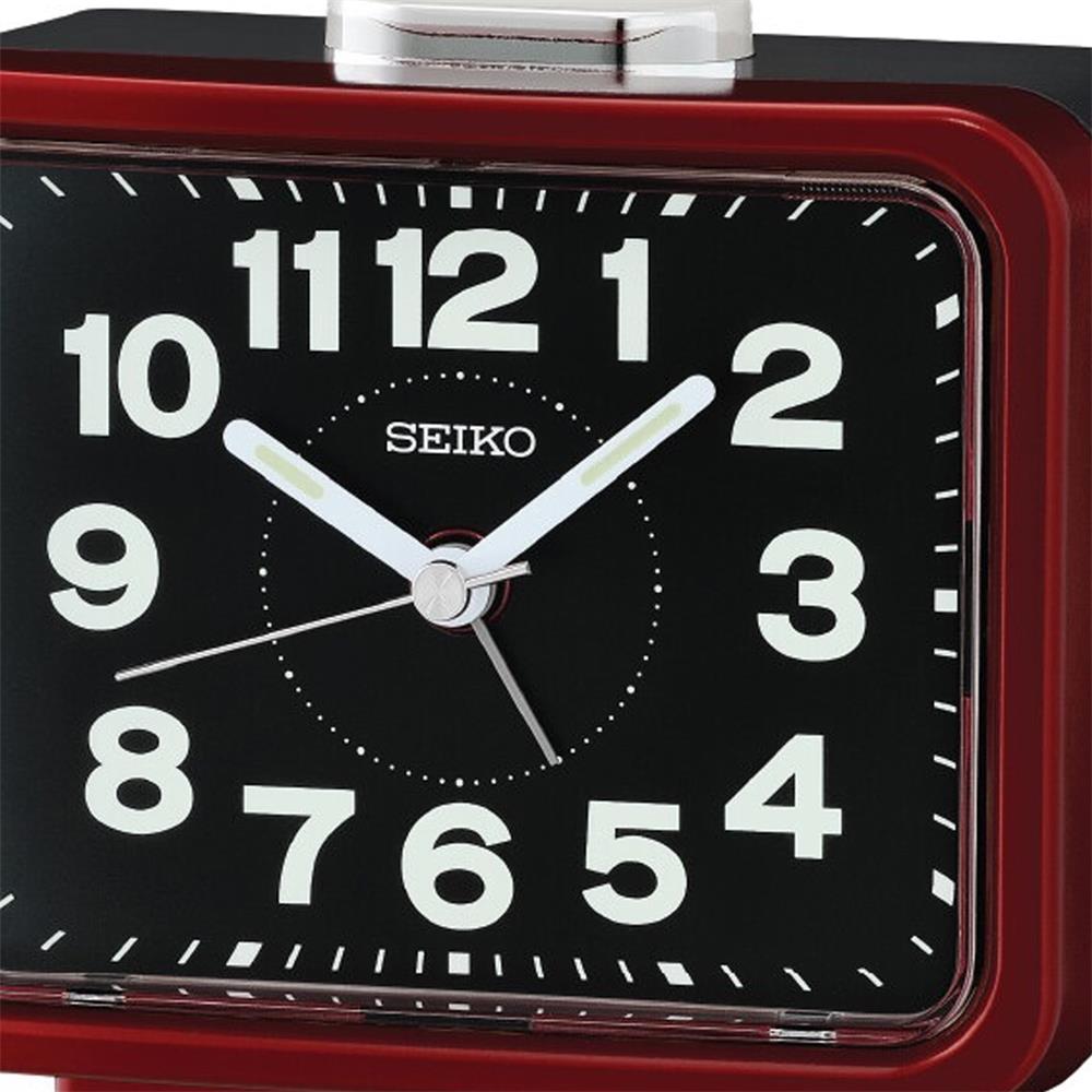 นาฬิกาปลุก SEIKO CLOCKS QHK062R 3.3X4.2 นิ้ว สีแดง