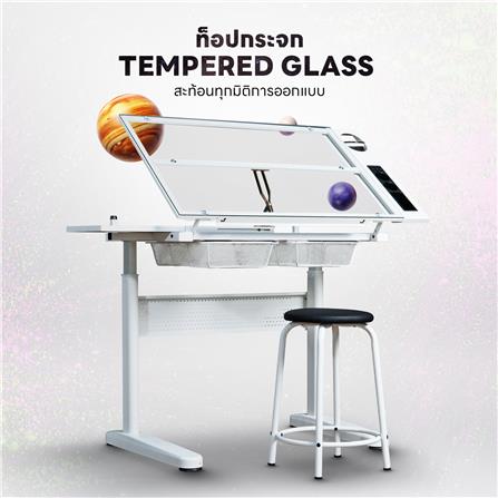 โต๊ะทำงาน DESKSPACE N DESK1 WHITE 90 ซม. สีขาว_6