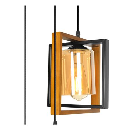 ไฟช่อ LUMAX 01-03150 สีดำ/น้ำตาล 3 หัว_1