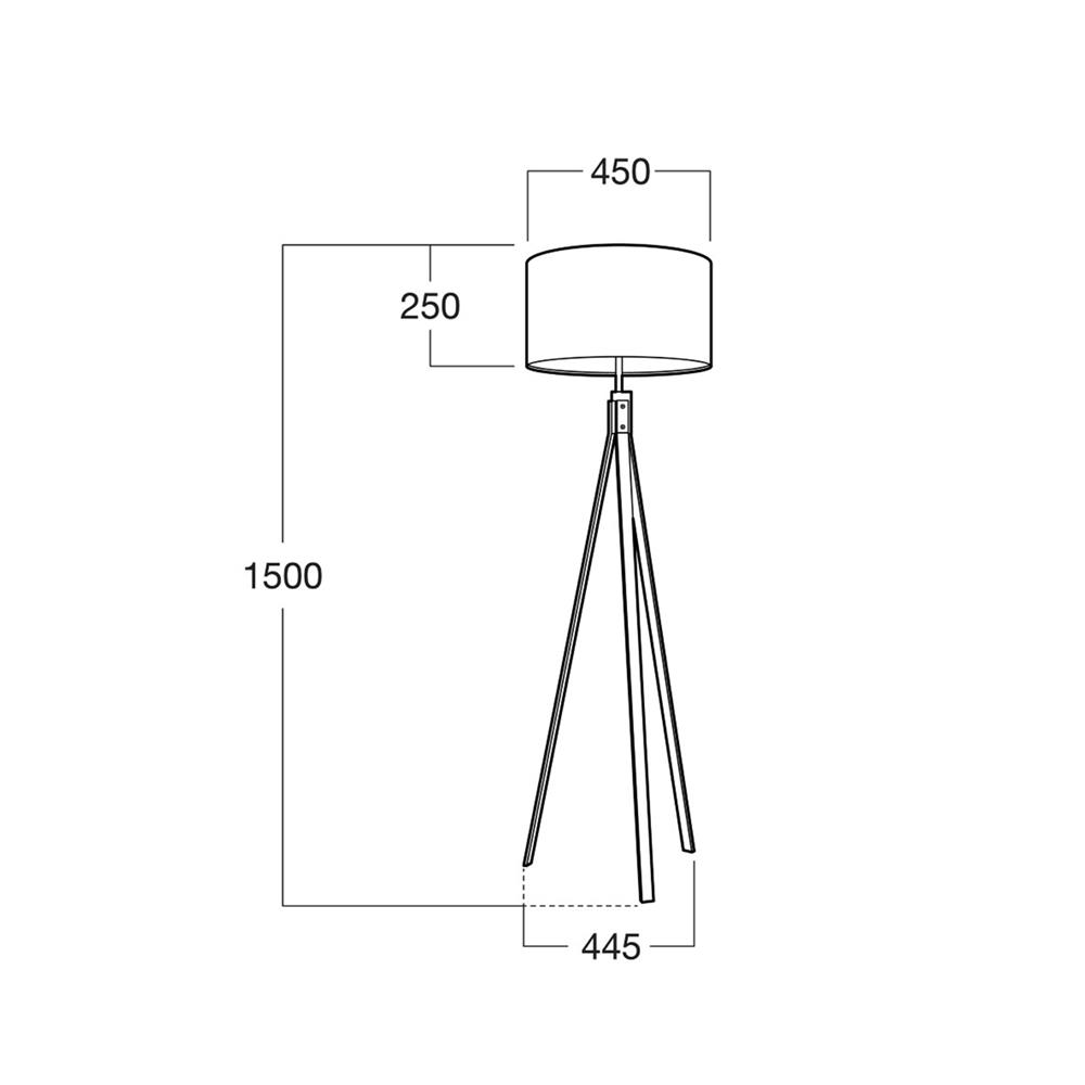 ไฟตั้งพื้น L&E 01-03143 สีเทา/ดำ 1 หัว
