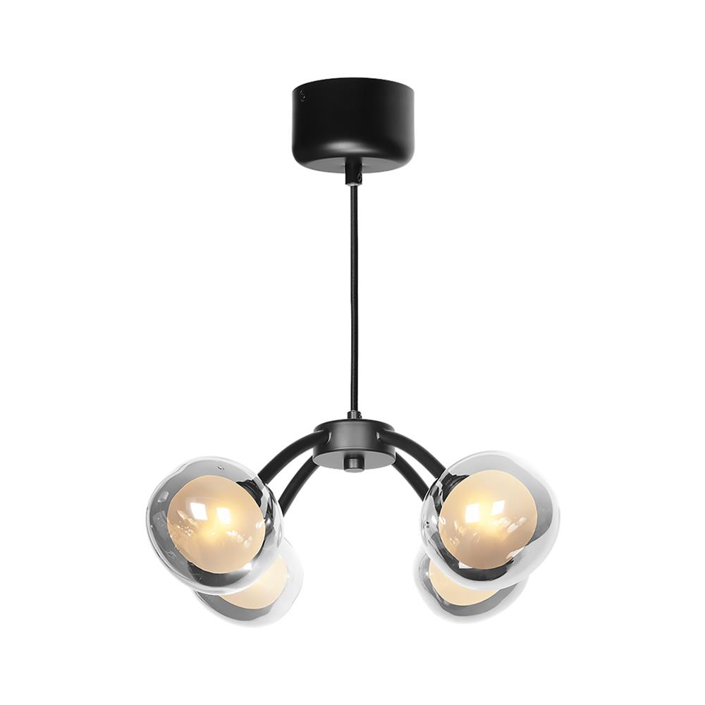 ไฟช่อ L&E 01-03126 สีขาว/ดำ 4 หัว