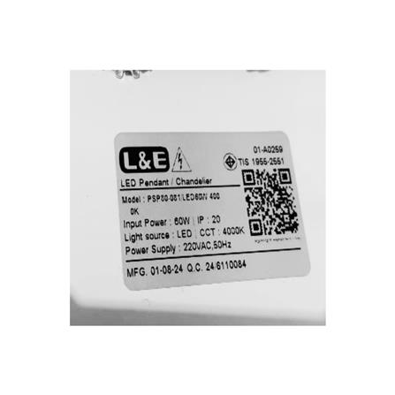 ไฟช่อ LED L&E 01-A0259 60 วัตต์ COOL WHITE สีขาว 1 หัว_4