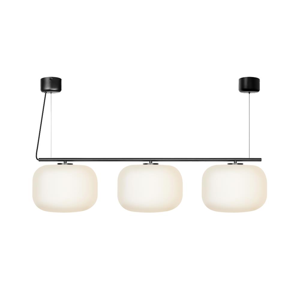 ไฟช่อ L&E 01-03125 สีขาว/ดำ 3 หัว