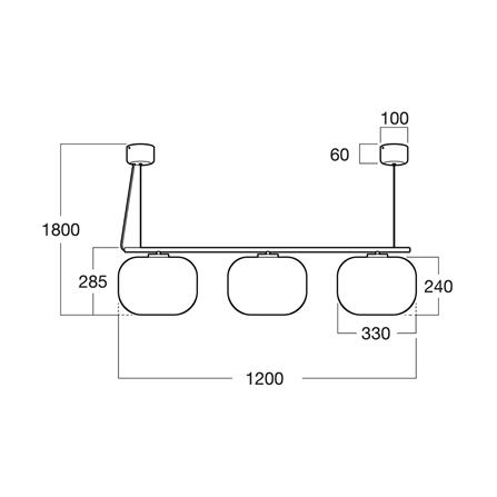 ไฟช่อ L&E 01-03125 สีขาว/ดำ 3 หัว_3