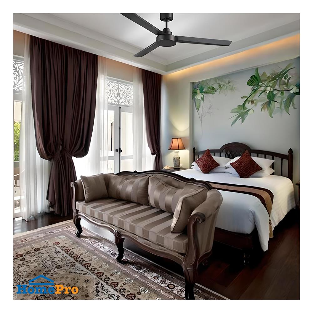 พัดลมไม่มีโคมไฟ MR.KEN 25-01896 52 นิ้ว สีน้ำตาลเข้ม