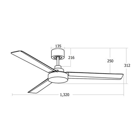 พัดลมไม่มีโคมไฟ MR.KEN 25-01896 52 นิ้ว สีน้ำตาลเข้ม_4
