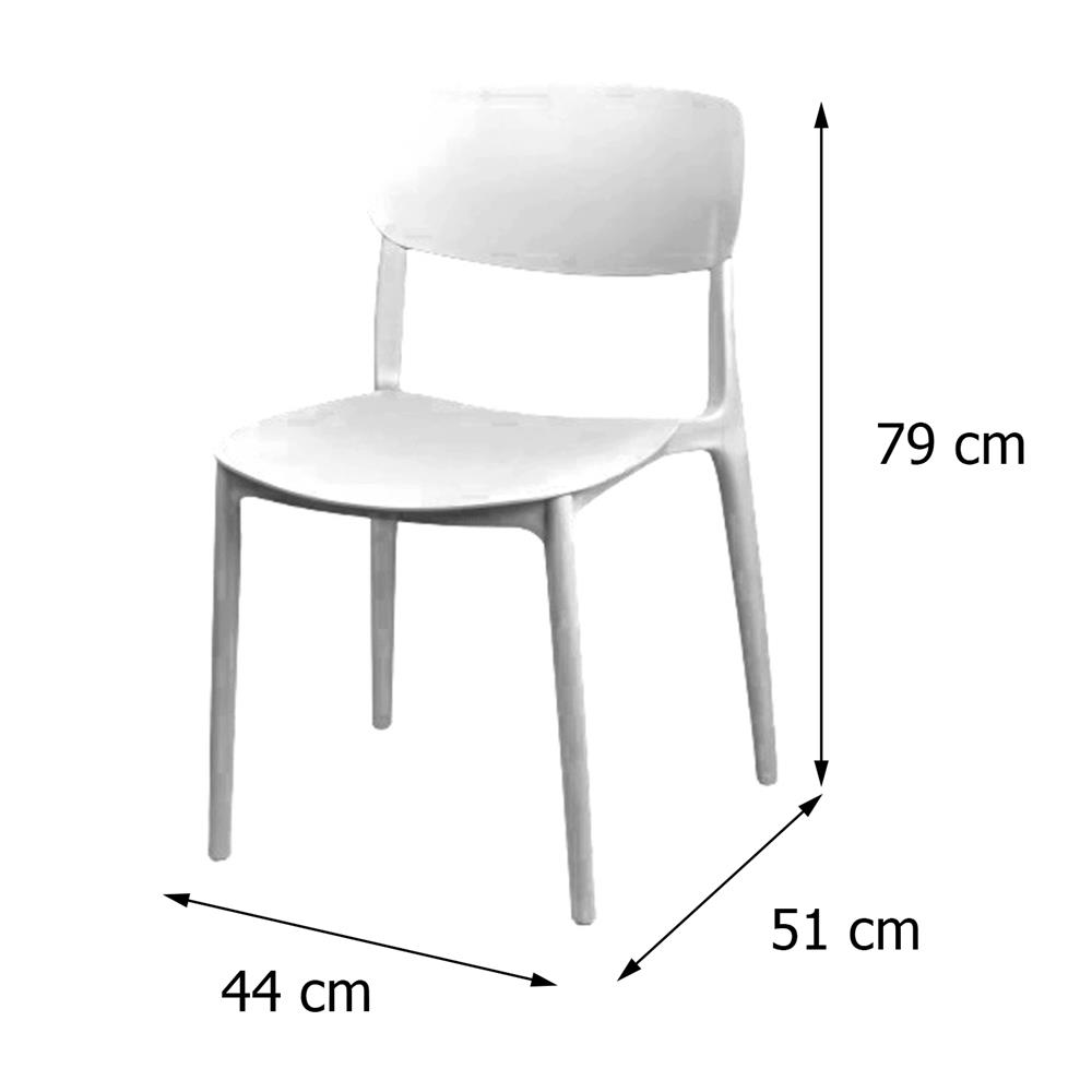 เก้าอี้พลาสติก SPRING DEAN สีขาว