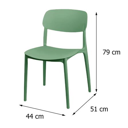 เก้าอี้พลาสติก SPRING DEAN สีเขียว_9