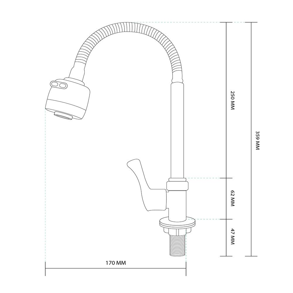 ก๊อกซิงค์เดี่ยวเคาน์เตอร์ ELEGANCE EG-9728