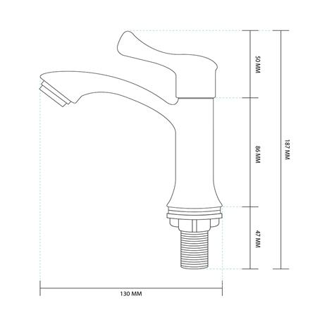 ก๊อกอ่างหน้าเดี่ยว ELEGANCE EG-9726_5