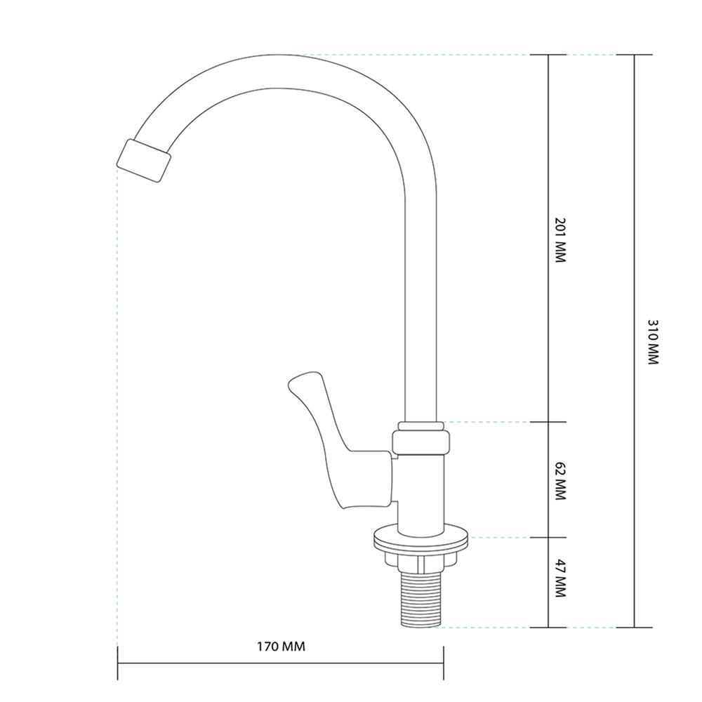 ก๊อกซิงค์เดี่ยวเคาน์เตอร์ ELEGANCE EG-9727