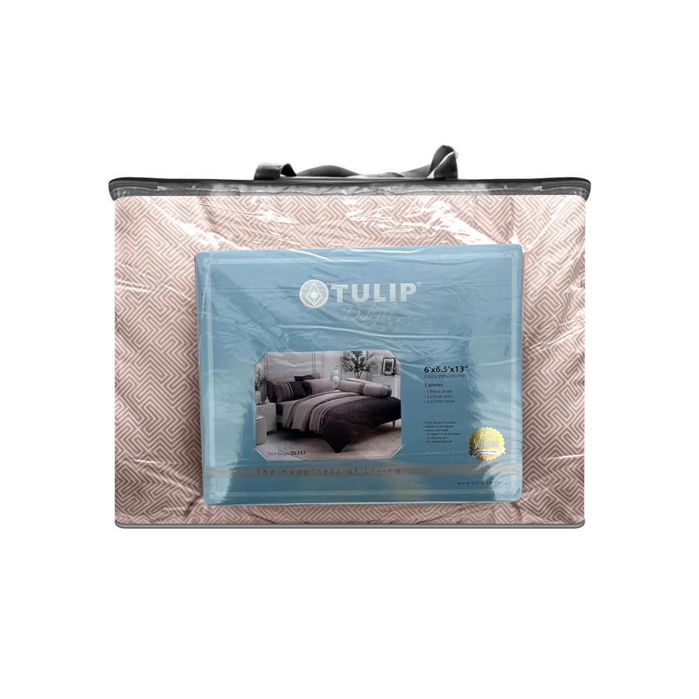 ชุดผ้าปูที่นอน 6 ฟุต 6 ชิ้น TULIP DELIGHT 60204-DL117