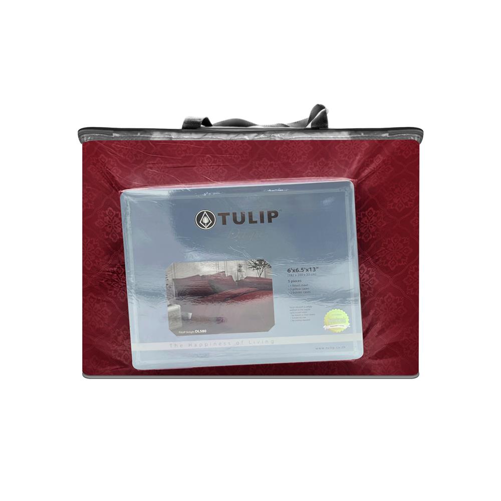 ชุดผ้าปูที่นอน 6 ฟุต 6 ชิ้น TULIP DELIGHT 60239-DL580
