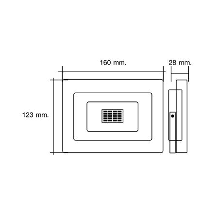 สปอตไลท์ภายนอก LED HI-TEK MILAN 30 วัตต์ WARM WHITE_5