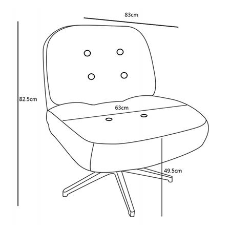 อาร์มแชร์ FURDINI SWIVEL สีเบจ_7