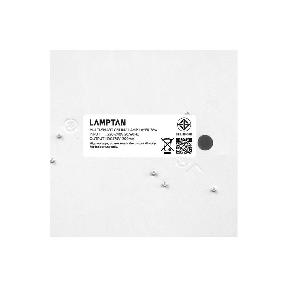 ไฟเพดาน LED LAMPTAN LAYER 19.6 นิ้ว 36 วัตต์ DAYLIGHT/COOL WHITE/WARM WHITE สีขาว