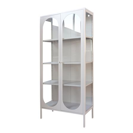 ตู้โชว์ 2 บานเปิด FURDINI CURLA 80 ซม. สีครีม_0