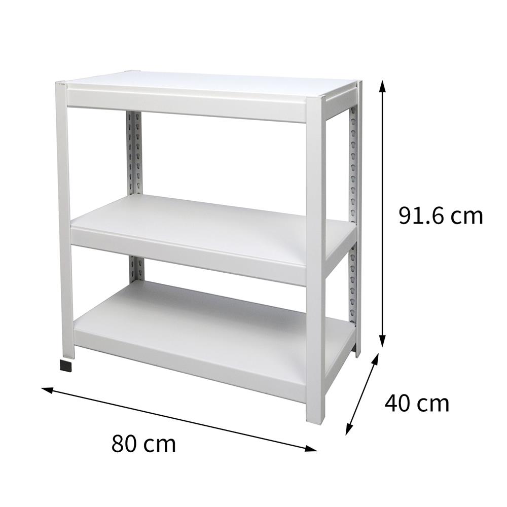 ชั้นวางของโล่ง 3 ชั้น FURDINI ZAC-3 80 ซม. สีขาว