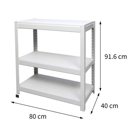 ชั้นวางของโล่ง 3 ชั้น FURDINI ZAC-3 80 ซม. สีขาว_8