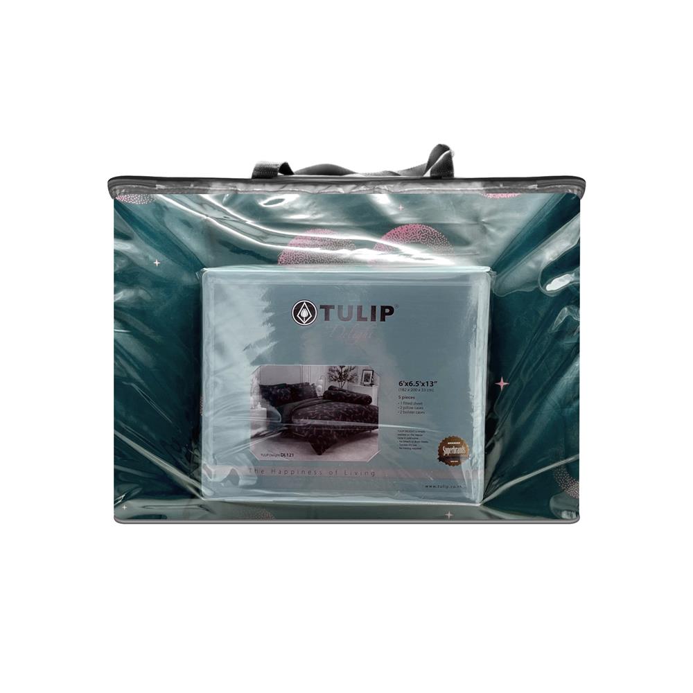 ชุดผ้าปูที่นอน 6 ฟุต 6 ชิ้น TULIP DELIGHT 60204-DL121