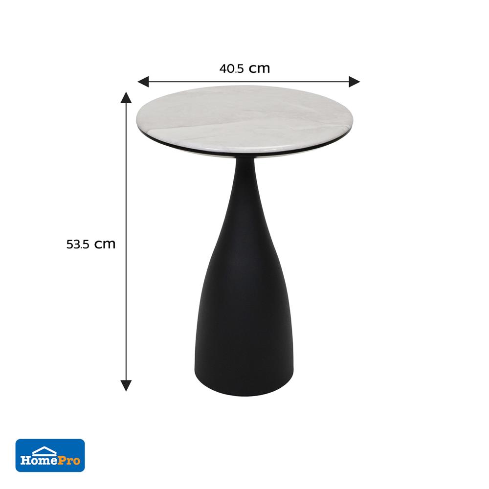 โต๊ะกลาง BENETTA ATHENS 40.5 ซม. สีขาว/ดำ