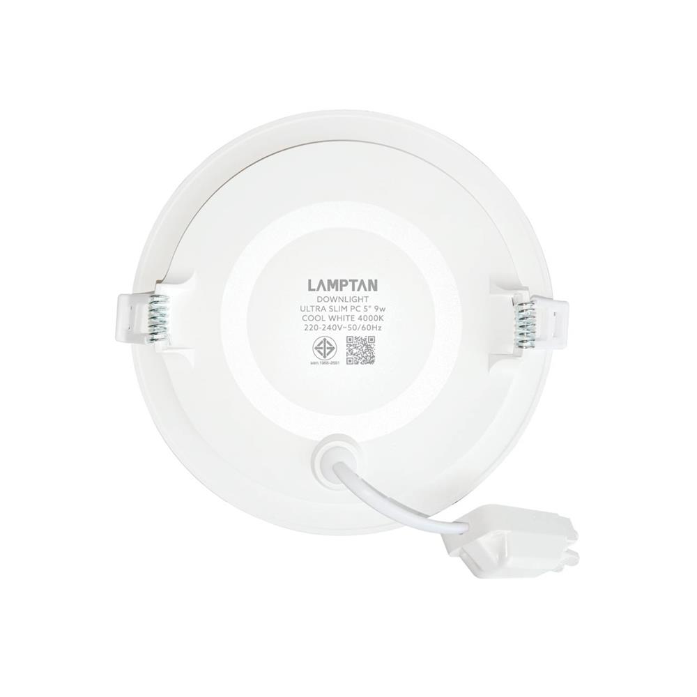 ดาวน์ไลท์ LED LAMPTAN ULTRA SLIM PC 5 นิ้ว 9 วัตต์ COOL WHITE สีขาว