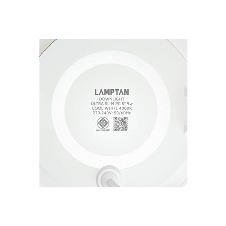 ดาวน์ไลท์ LED LAMPTAN ULTRA SLIM PC 5 นิ้ว 9 วัตต์ COOL WHITE สีขาว_5