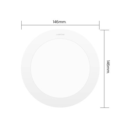 ดาวน์ไลท์ LED LAMPTAN ULTRA SLIM PC 5 นิ้ว 9 วัตต์ COOL WHITE สีขาว_4