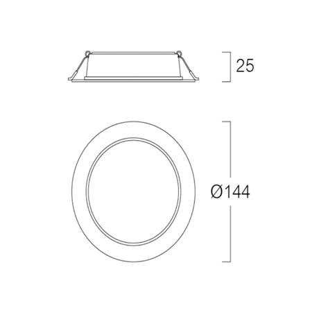 ดาวน์ไลท์ LED LUMAX BLACKLIT 4.7 นิ้ว 12 วัตต์ COOL WHITE สีขาว_5