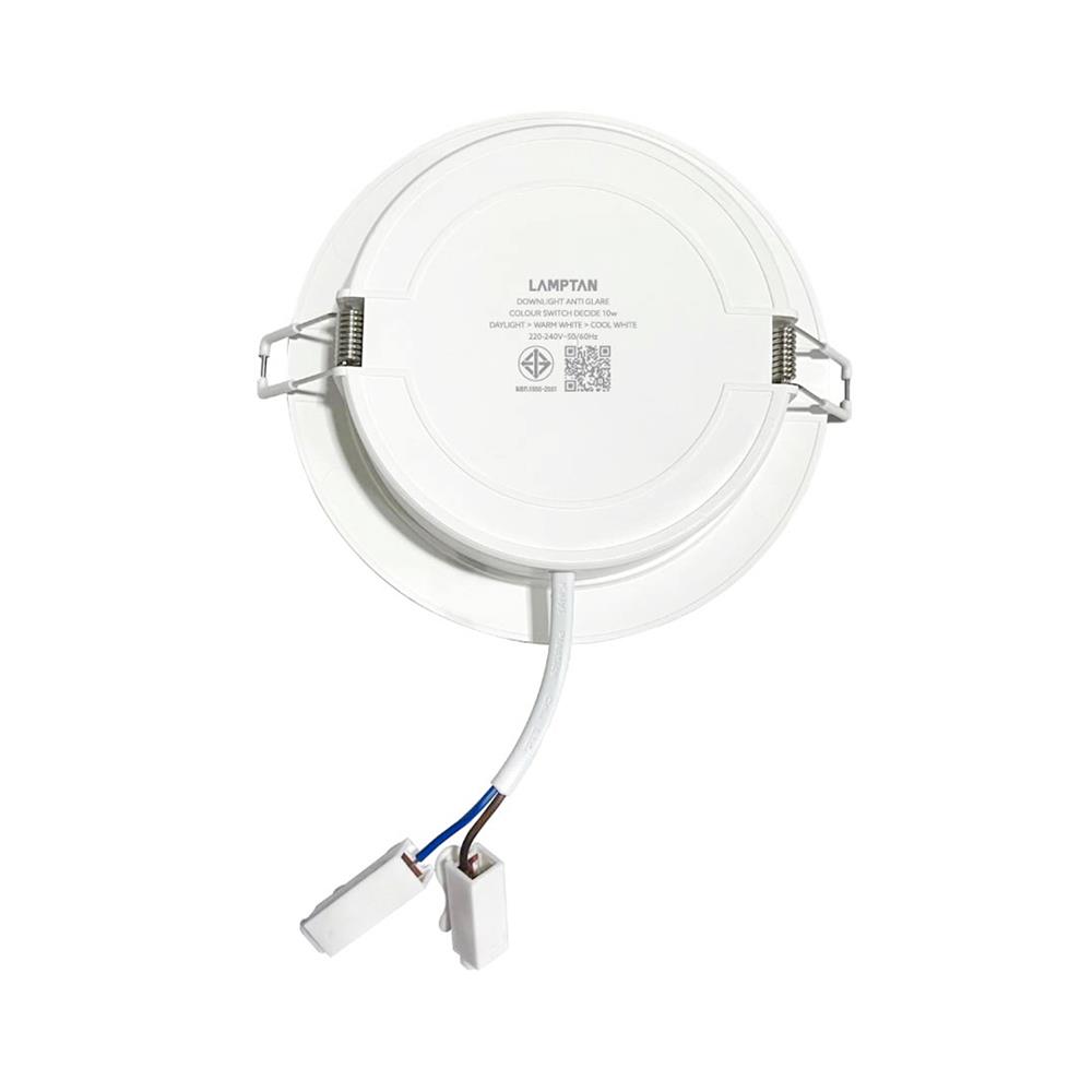 ดาวน์ไลท์ LED LAMPTAN DECIDE2 4.9 นิ้ว 10 วัตต์ DAYLIGHT/COOL WHITE/WARM WHITE สีขาว