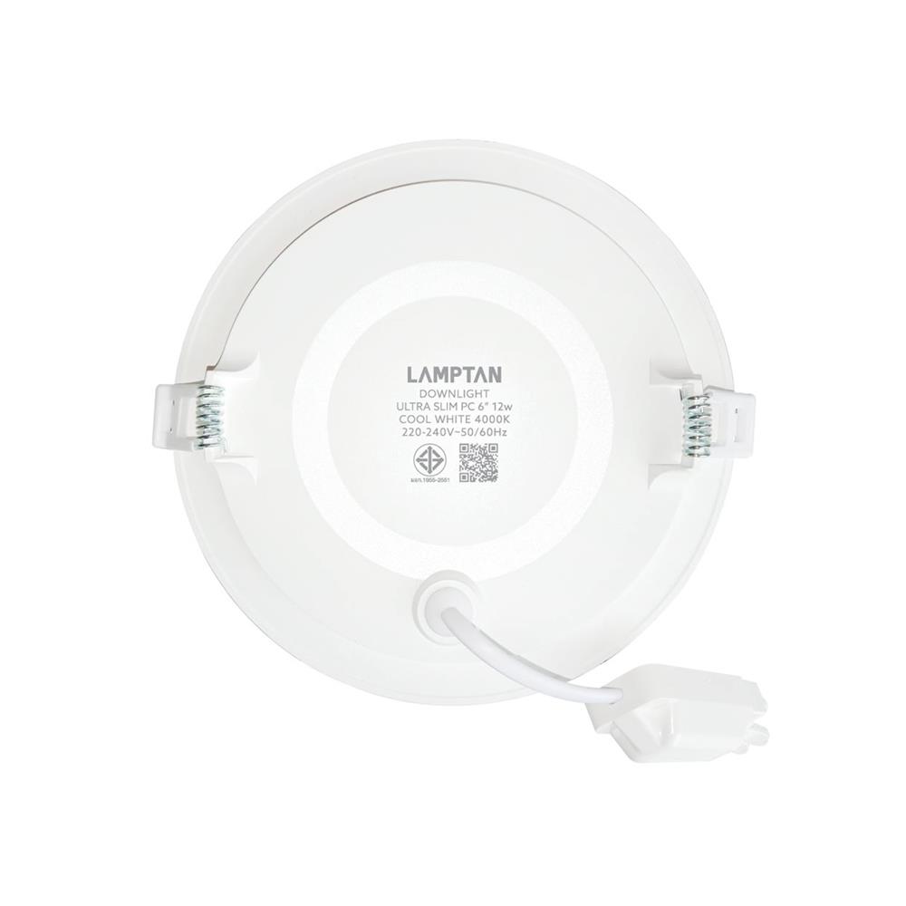 ดาวน์ไลท์ LED LAMPTAN ULTRA SLIM PC 6 นิ้ว 12 วัตต์ COOL WHITE สีขาว