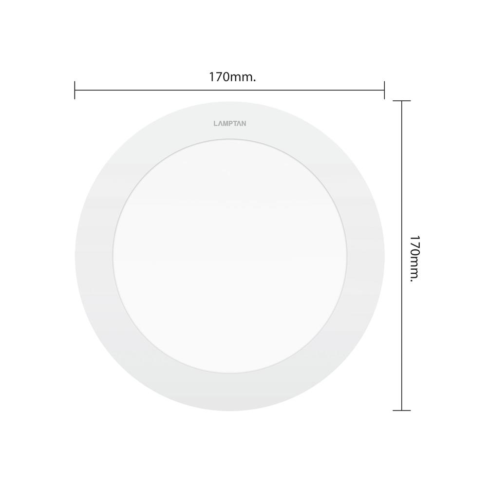 ดาวน์ไลท์ LED LAMPTAN ULTRA SLIM PC 6 นิ้ว 12 วัตต์ COOL WHITE สีขาว