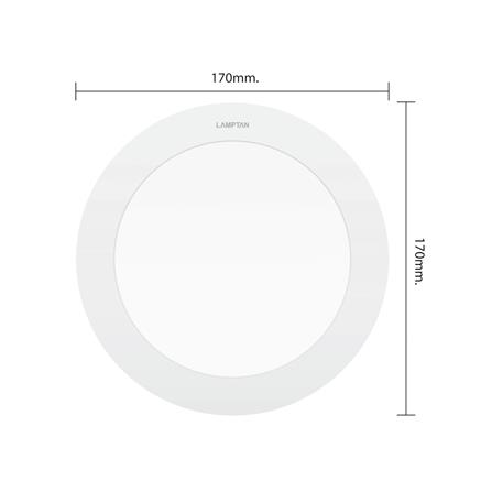 ดาวน์ไลท์ LED LAMPTAN ULTRA SLIM PC 6 นิ้ว 12 วัตต์ COOL WHITE สีขาว_4