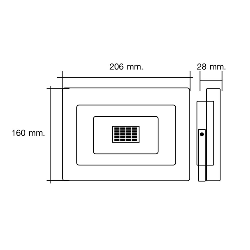 สปอตไลท์ภายนอก LED HI-TEK MILAN 50 วัตต์ WARM WHITE