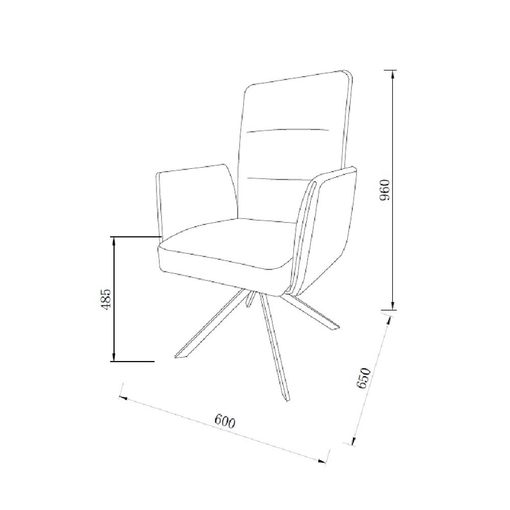 เก้าอี้ห้องอาหารหมุนได้ BENETTA EXTEND สีเทา