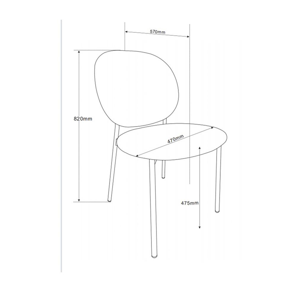 เก้าอี้ห้องอาหาร FURDINI TWIN สีเทา