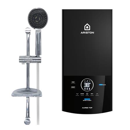 เครื่องทำน้ำอุ่น ARISTON AURES TOP 3500 วัตต์ สีดำ_0