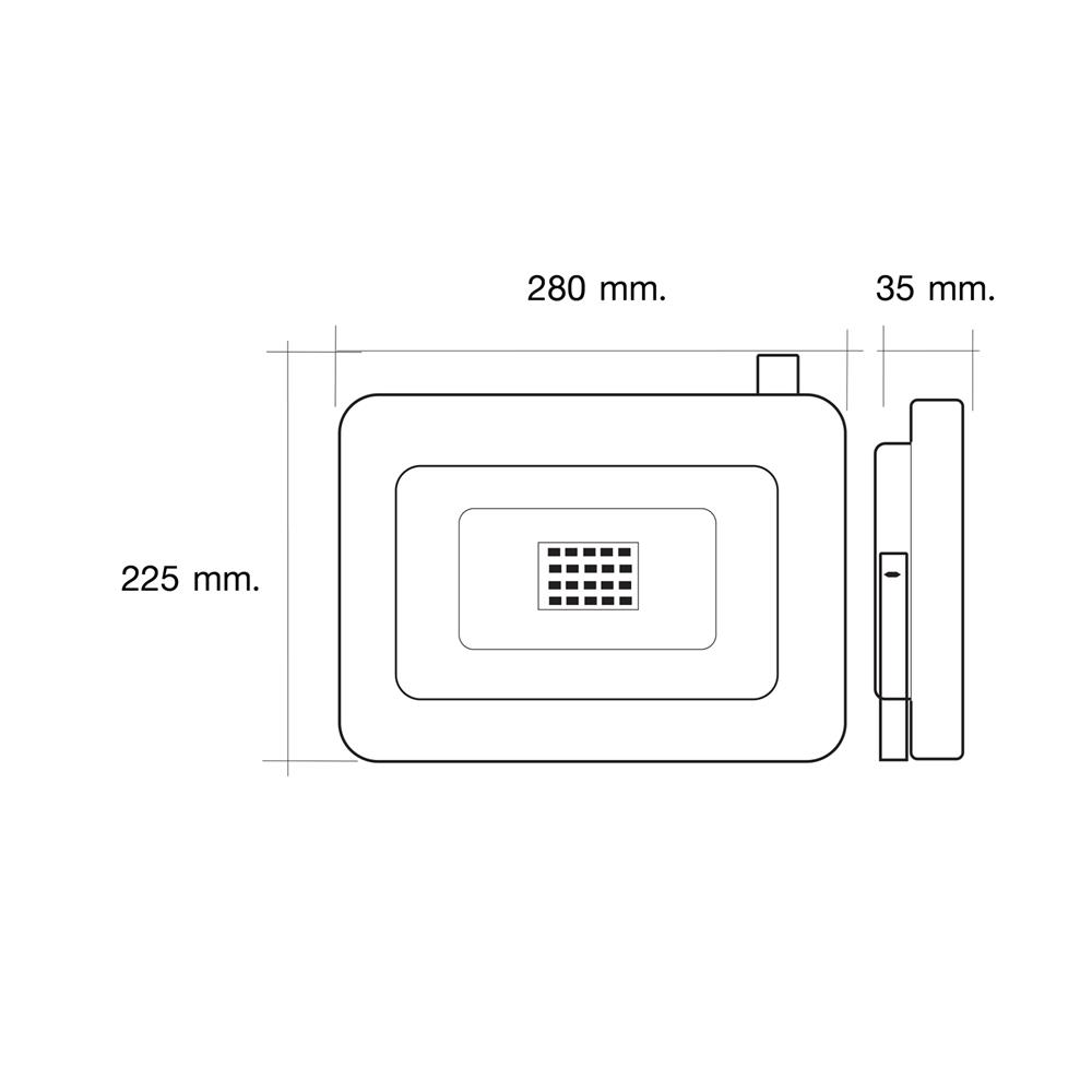 สปอตไลท์ภายนอก LED HI-TEK MILAN 100 วัตต์ WARM WHITE
