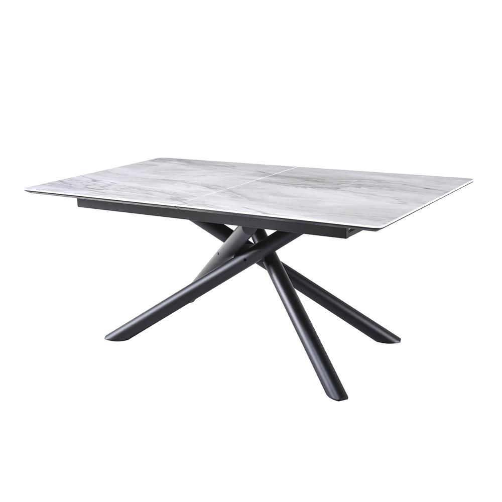 โต๊ะอาหารปรับขยาย BENETTA EXTEND 180-240 ซม. สีขาว/ดำ