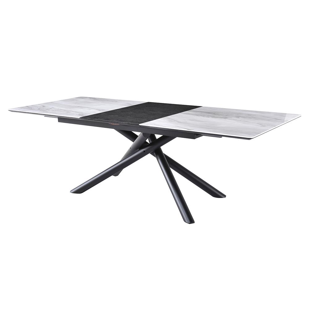 โต๊ะอาหารปรับขยาย BENETTA EXTEND 180-240 ซม. สีขาว/ดำ