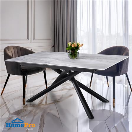 โต๊ะอาหารปรับขยาย BENETTA EXTEND 180-240 ซม. สีขาว/ดำ_5