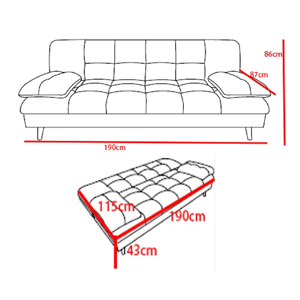 โซฟาเบด 3 ที่นั่ง FURDINI COMFY สีเทา