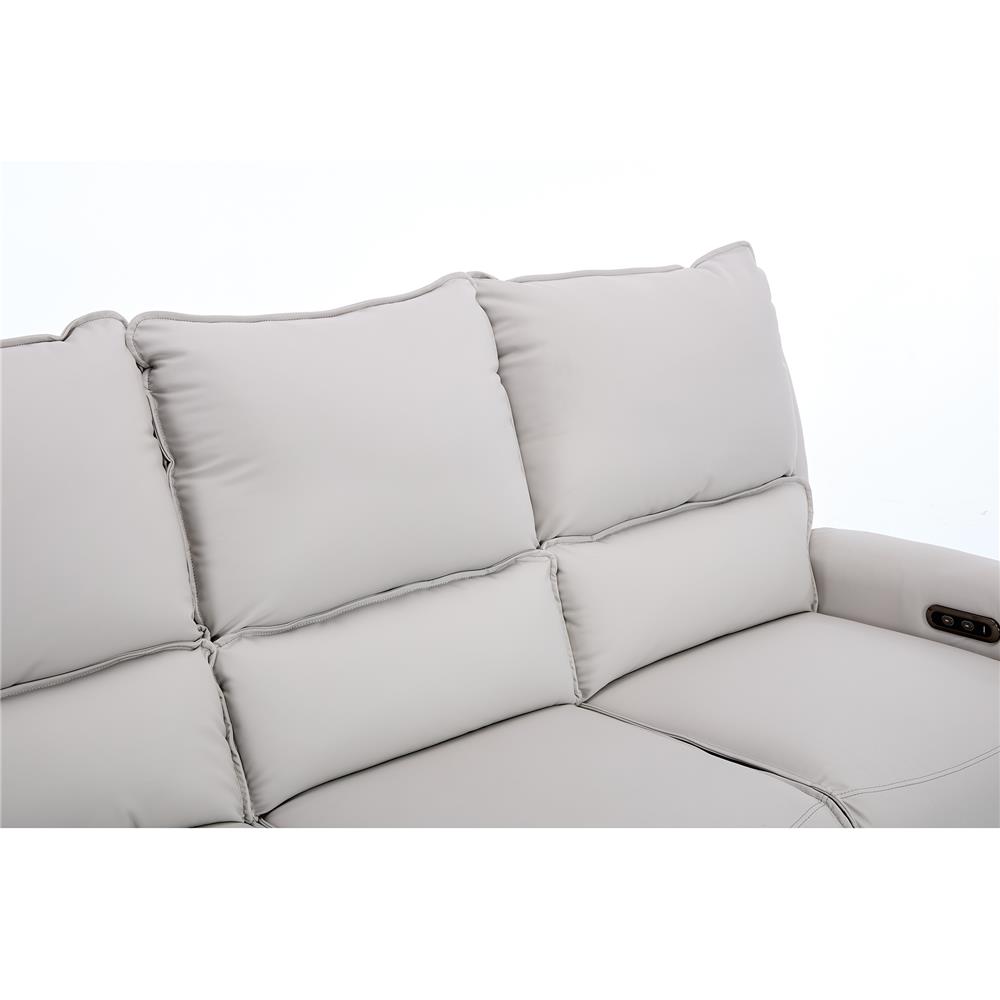 เก้าอี้ปรับนอนไฟฟ้า 3 ที่นั่ง BENETTA DIVANO สีเทา