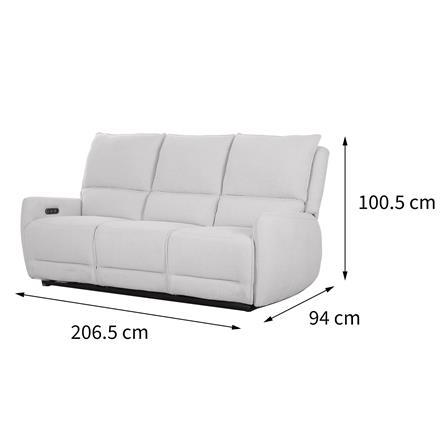 เก้าอี้ปรับนอนไฟฟ้า 3 ที่นั่ง BENETTA DIVANO สีเทา_14