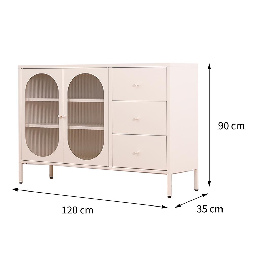 ตู้เตี้ยบานผสม FURDINI CURLA 120 ซม. สีครีม