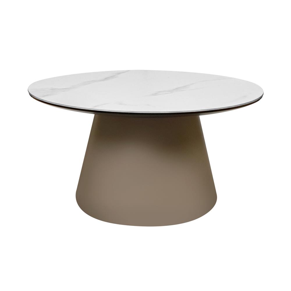 โต๊ะกลาง BENETTA MOSCOW 80 ซม. สีขาว/น้ำตาล