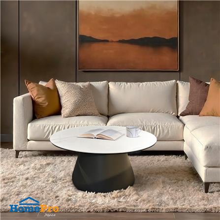 โต๊ะกลาง BENETTA MOSCOW 80 ซม. สีขาว/น้ำตาล_3