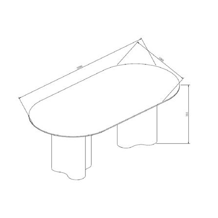 โต๊ะอาหาร FURDINI FUMERO 200 ซม. สีน้ำตาล_5