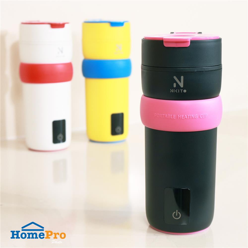 กาต้มน้ำไฟฟ้าพกพา NIKITO FG-EC003D-NCK สีดำ/ชมพู